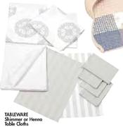 Tableware Shimmer Or Henna Table Cloths(140x270Cm)-Each
