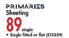 Primaries Sheeting Single Fitted Or Flat