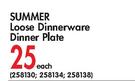 Summer Loose Dinnerware Dinner Plate-Each