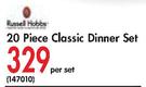Russel Hobbs 20 Piece Classic Dinner Set-Per Set