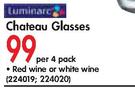 Chateau Glasses Red Wine Or White Wine-Per 4 Pack