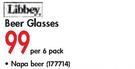 Libbey Beer Glasses Napa Beer-Per 6 Pack