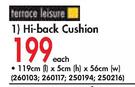 Terrace Leisure Hi-Back Cushion(119x5x56Cm)-Each