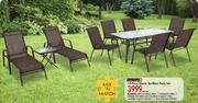 Terrace Leisure 10 Piece Manor Textilene Patio Set-Per Set