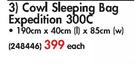 Camp Master Cowl Sleeping Bag Expedition(190x40x85cm)-300C Each