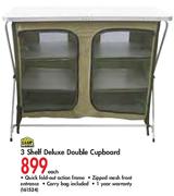 Camp Master 3 Shelf Deluxe Double Cupboard-Each
