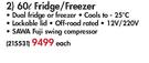 Engel 60L Fridge/Freezer-Each