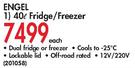 Engel 40L Fridge/Freezer-Each