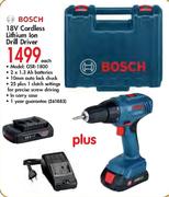 Bosch 18V Cordless Lithium lon Drill Driver(GSR-1800)-Each