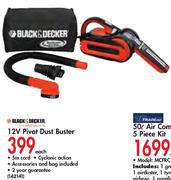 Black & Decker Powerful Solutions 12V Pivot Dust Buster-Each