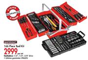Mastercraft 166 Piece Tool Kit 1/2",1/4",3/8" Drive-Per Set