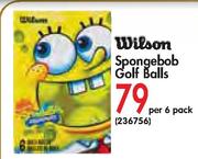 Wilson Spongebob Golf Balls-Per 6 Pack