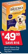 West’s Beeno Dog Biscuits-1kg Each
