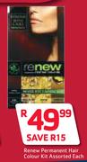 Renew Permanant Hair Colour Kit Assorted-Each