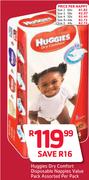Huggies Dry Comfort Disposable Nappies Value Pack-Per Pack