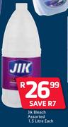Jik Bleach-1.5Ltr Each
