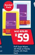PnP Supa Wipes 3-Pack Or Handy Cloths 20-Pack-Each