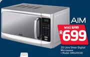 Aim20Ltr Silver Digital Microwave SMO02003D