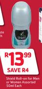 Shield Roll On For Men Or Women Assorted-50ml Each