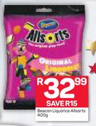 Beacon Liquorice Allsorts-400g
