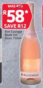 Bon Courage Blush Vin Doux 750ml-Each