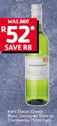 KWV Classic Chenin Blanc, Sauvignon Blanc Or Chardonnay-750ml Each