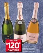 Krone Brut, Brut Rose, Night Nectar Or Night Nectar Rose Methode Cap Classique-750ml Each