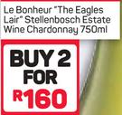 Le Bonheur The Eagles Lair Stellenbosch Estate Wine Chardonnay-2x750ml 