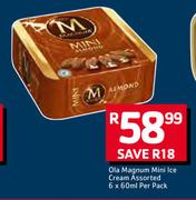 Ola Magnun Mini Ice Cream Assorted-6 x 60ml Per Pack