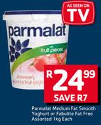Parmalat Medium Fat Smooth Yoghurt Or Fabulite Fat Free Assorted-1Kg Each