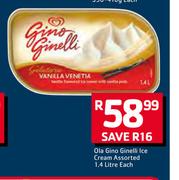 Ola Gino Ginelli Ice Cream Assorted-1.4Ltr Each