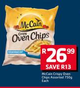 McCain Crispy Oven Chips Assorted-750g Each
