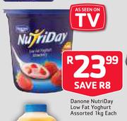 Danone Nutriday Low Fat Yoghurt Assorted 1 Kg-Each