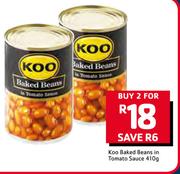 Koo Baked Beans In Tomato Sauce-2 x 410g