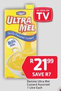Dannone Ultra Mel Custard Assorted 1Ltr-Each