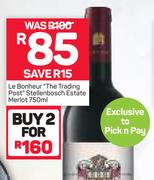 Le Bonheur "The Trading Post" Stellenbosch Estate Merlot-2X750ml