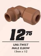 Uni-Twist Male Elbow-15mmx1/2