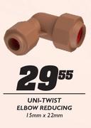 Uni-Twist Elbow Reducing-15mmx22mm