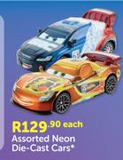 Disney Assorted Neon Die-Cast Cars-Each