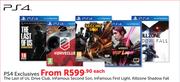 PS4 Exclusives-Each