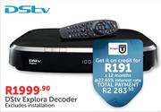 DSTV Explora Decoder Excludes Installation