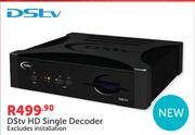 DSTV HD Single Decoder Excludes Installation