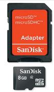 Sandisk Memory Micro SD Card 8GB