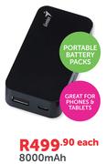 Genius Battery Packs 8000MAH-Each