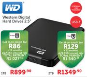 Western Digital 1TB Hard Drives 2.5" 