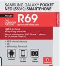 Samsung Galaxy Pocket Neo S5310 Smartphone-On U Choose Flexi 50