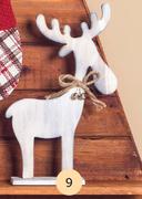 White Wooden Deer Decoration