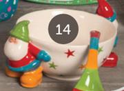 Multi Coloured Santa Candy Bowl