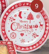 Red & White White paper Plates-Per pack
