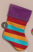 Striped Purple Stocking